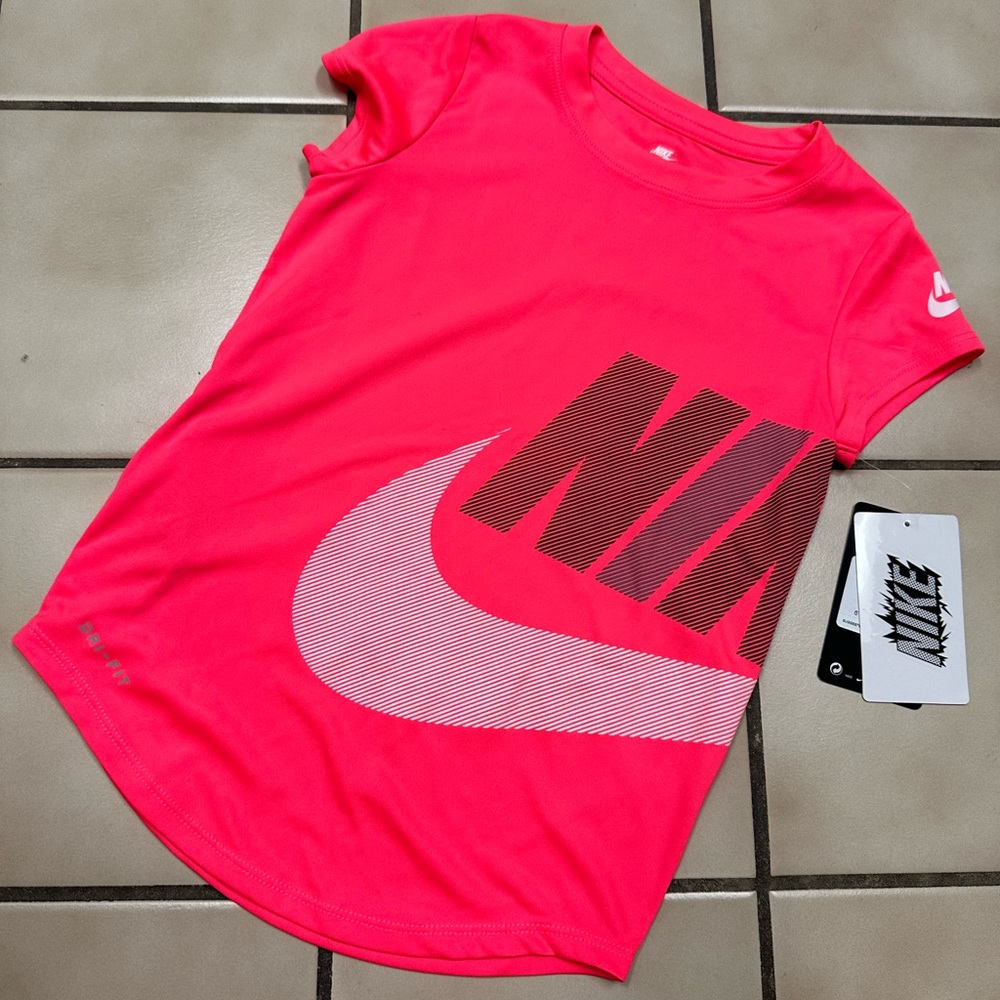 NWT Girls Neon Pink Nike Top